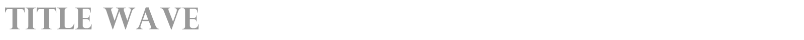Title Wave Regular font preview